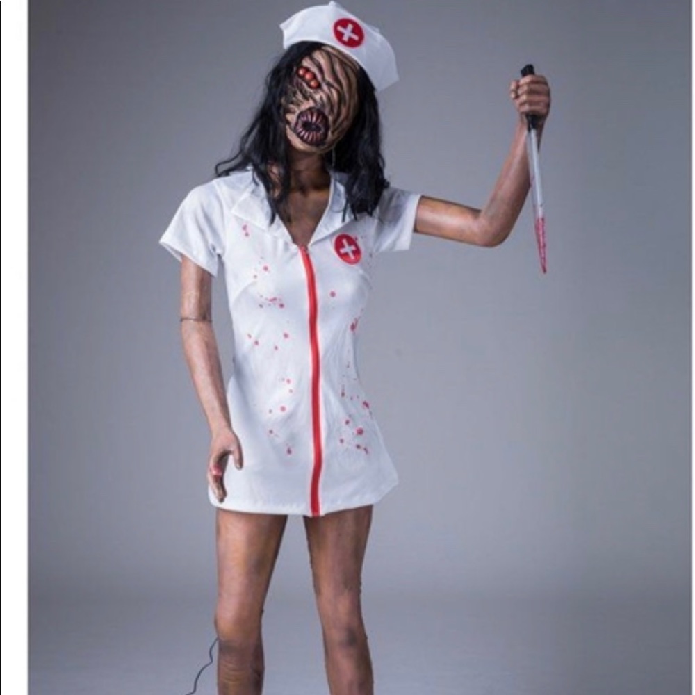Enterprises Animated Faceless Nurse Halloween Prop